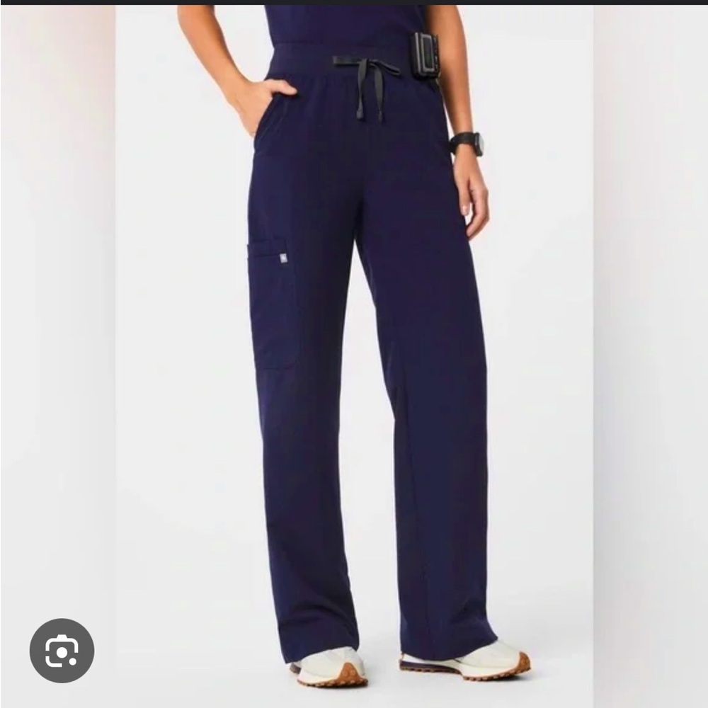 High waisted scrub pants